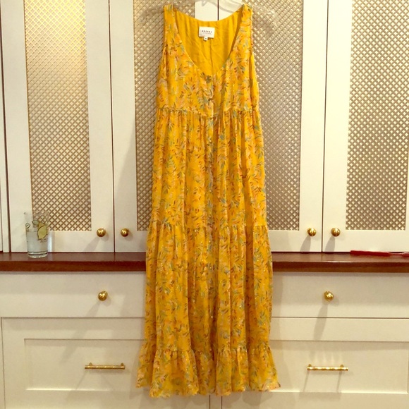 sezane yellow dress
